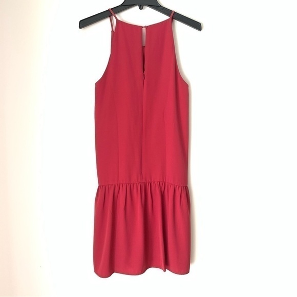 LOFT Dress Spaghetti Tank Top Straps Midi Red/Maroon Dress Size Medium - Picture 2 of 6